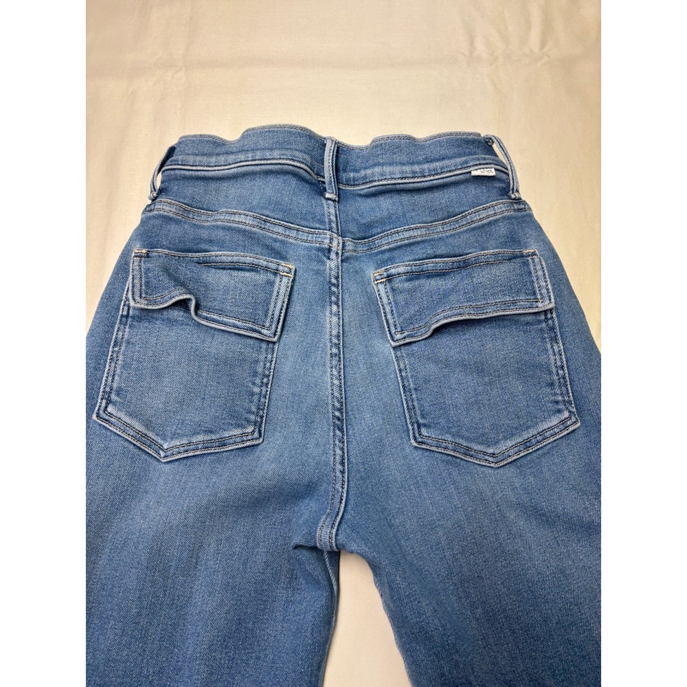Mother The Rambler Cargo Ankle Jeans Riding The Cliffside Blue Wide Leg 25X28 - Picture 11 of 16